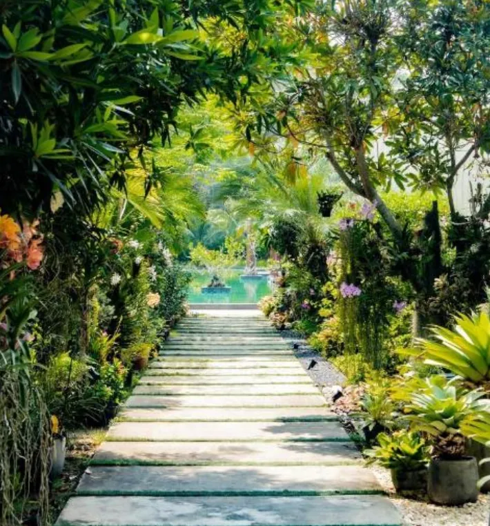 Garden walkway at Khaolak Forest Resort